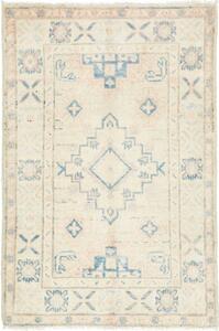 Tappeto Kazak Stilizzato Avorio Azzurro 64x94 Cm