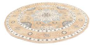 Tappeto Kazak Stilizzato Beige Blu Avio Rotondo 250x245 Cm