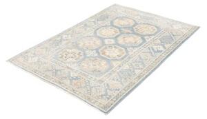 Tappeto Kazak Geometrico Azzurro Avorio 104x148 Cm