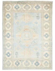 Tappeto Kazak Stilizzato Celeste Avorio 86x119 Cm