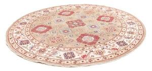 Tappeto Kazak Geometrico Beige Rosso Rotondo 273x267 Cm
