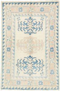 Tappeto Kazak Stilizzato Avorio Blu 64x95 Cm