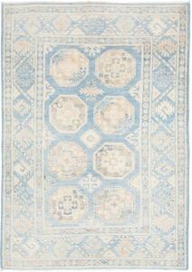 Tappeto Kazak Geometrico Azzurro Avorio 104x148 Cm