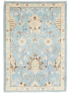 Tappeto Kazak Floreale Celeste Beige 83x120 Cm