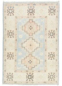 Tappeto Kazak Geometrico Avorio Azzurro 65x94 Cm