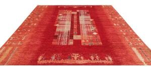 Tappeto Gabbeh Nova Geometrico Rosso Beige 244x290 Cm