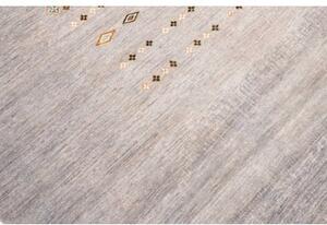 Tappeto Gabbeh Nova Figurativo Grigio Lavanda Beige 273x355 Cm