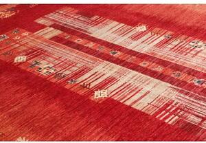 Tappeto Gabbeh Nova Geometrico Rosso Beige 244x290 Cm