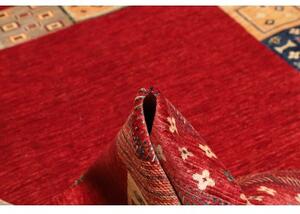 Tappeto Gabbeh Nova Geometrico Rosso Multicolore 244x296 Cm