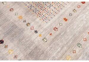 Tappeto Gabbeh Nova Geometrico Grigio Chiaro Beige 271x361 Cm