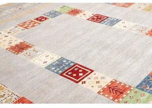 Tappeto Gabbeh Nova Geometrico Azzurro Multicolore 281x350 Cm
