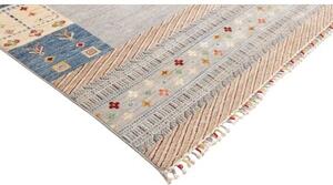 Tappeto Gabbeh Nova Geometrico Azzurro Multicolore 281x350 Cm