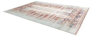 Tappeto Gabbeh Nova Geometrico Celeste Mattone 246x356 Cm
