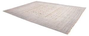 Tappeto Gabbeh Nova Figurativo Grigio Lavanda Beige 273x355 Cm
