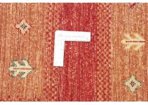 Tappeto Gabbeh Nova Geometrico Rosso Mattone Ocra 240x298 Cm