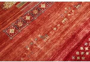 Tappeto Gabbeh Nova Geometrico Rosso Beige 273x364 Cm