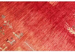 Tappeto Gabbeh Nova Geometrico Rosso Beige 244x290 Cm