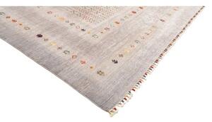Tappeto Gabbeh Nova Geometrico Grigio Chiaro Beige 271x361 Cm