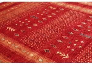 Tappeto Gabbeh Nova Geometrico Rosso Mattone Ocra 240x298 Cm