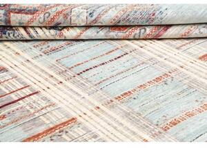 Tappeto Gabbeh Nova Geometrico Celeste Mattone 246x356 Cm
