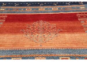 Tappeto Gabbeh Nova Geometrico Blu Rosso 245x285 Cm