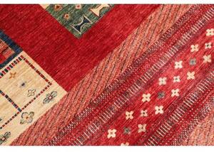 Tappeto Gabbeh Nova Geometrico Rosso Multicolore 244x296 Cm