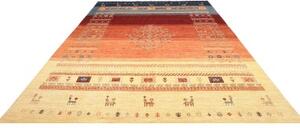 Tappeto Gabbeh Nova Stilizzato Blu Beige 270x362 Cm