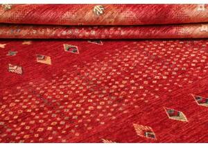 Tappeto Gabbeh Nova Geometrico Rosso Mattone Ocra 240x298 Cm