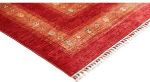 Tappeto Gabbeh Nova Geometrico Rosso Mattone Ocra 240x298 Cm
