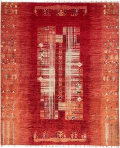 Tappeto Gabbeh Nova Geometrico Rosso Beige 244x290 Cm