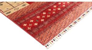 Tappeto Gabbeh Nova Geometrico Rosso Multicolore 244x296 Cm