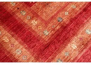 Tappeto Gabbeh Nova Geometrico Rosso Mattone Ocra 240x298 Cm
