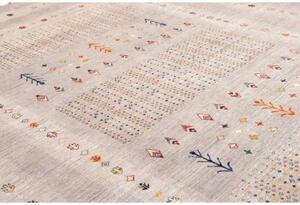 Tappeto Gabbeh Nova Geometrico Grigio Chiaro Beige 271x361 Cm