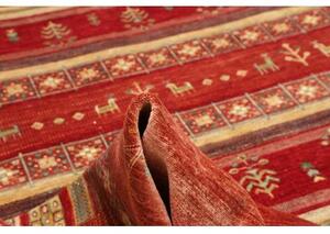 Tappeto Gabbeh Nova Geometrico Rosso Beige 273x364 Cm