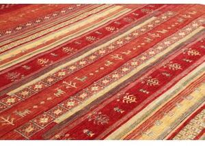 Tappeto Gabbeh Nova Geometrico Rosso Beige 273x364 Cm