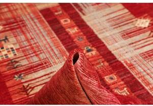 Tappeto Gabbeh Nova Geometrico Rosso Beige 244x290 Cm