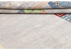 Tappeto Gabbeh Nova Geometrico Azzurro Multicolore 281x350 Cm