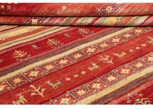 Tappeto Gabbeh Nova Geometrico Rosso Beige 273x364 Cm