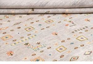 Tappeto Gabbeh Nova Figurativo Grigio Lavanda Beige 273x355 Cm