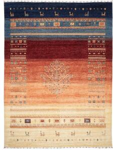Tappeto Gabbeh Nova Stilizzato Blu Beige 270x362 Cm
