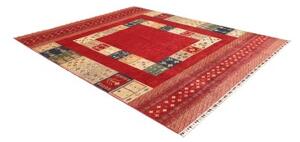 Tappeto Gabbeh Nova Geometrico Rosso Multicolore 244x296 Cm