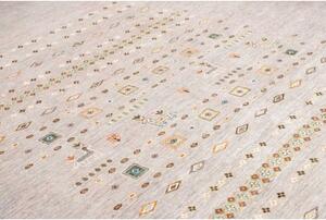 Tappeto Gabbeh Nova Figurativo Grigio Lavanda Beige 273x355 Cm