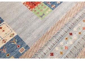 Tappeto Gabbeh Nova Geometrico Azzurro Multicolore 281x350 Cm
