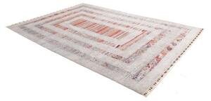 Tappeto Gabbeh Nova Geometrico Grigio Chiaro Rosso 206x296 Cm