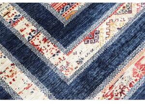 Tappeto Gabbeh Nova Geometrico Blu Avorio 205x297 Cm