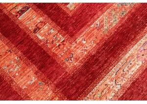 Tappeto Gabbeh Nova Geometrico Rosso Mattone Arancione Ruggine 207x298 Cm
