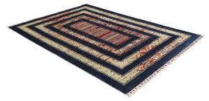 Tappeto Gabbeh Nova Geometrico Blu Scuro Avorio 169x240 Cm