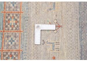 Tappeto Gabbeh Nova Geometrico Blu Rosso 168x244 Cm
