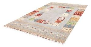 Tappeto Gabbeh Nova Geometrico Celeste Beige 207x297 Cm