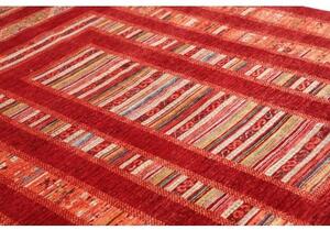 Tappeto Gabbeh Nova Geometrico Rosso Mattone Arancione Ruggine 207x298 Cm